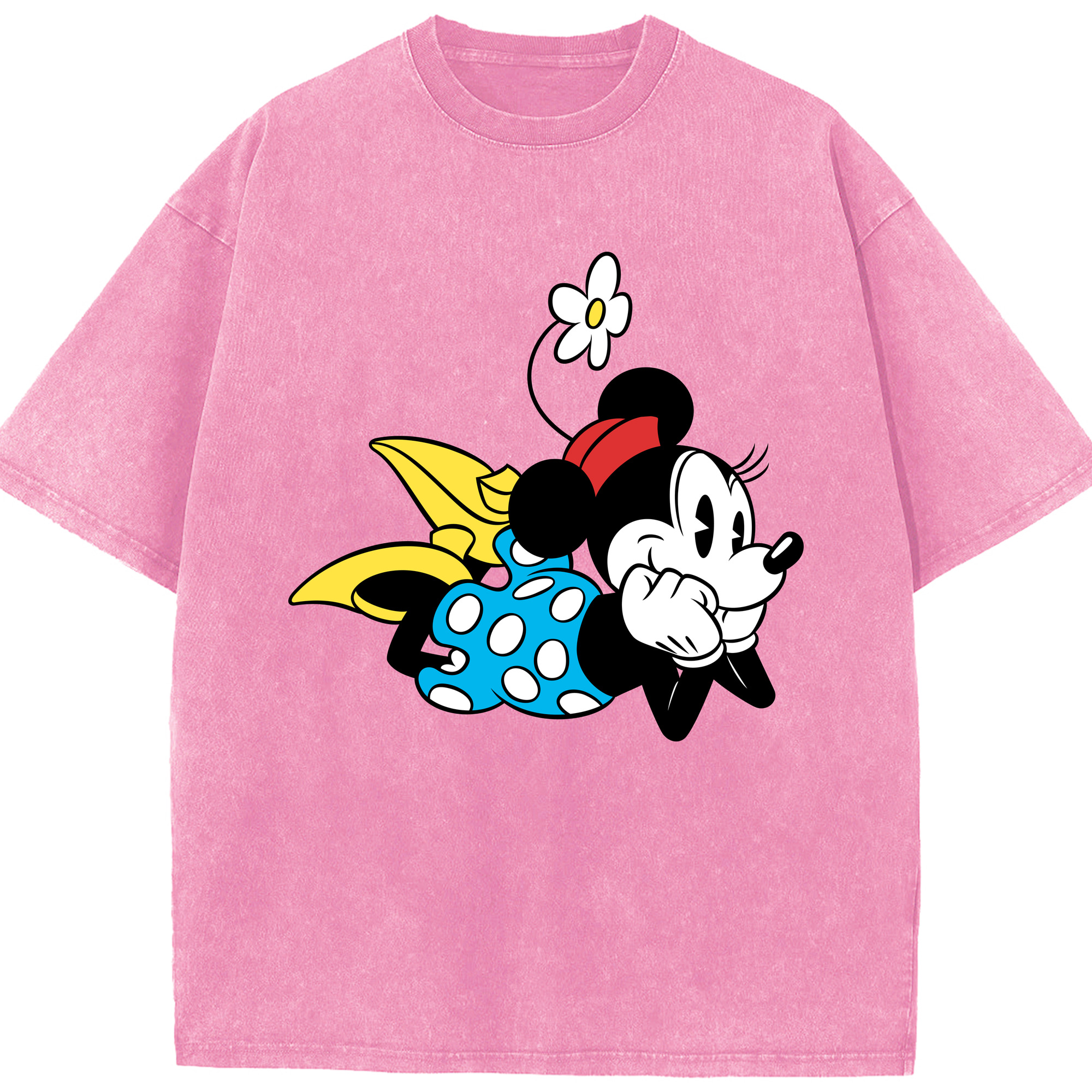 （画像用） ミッキーマウス Mickey Mouse 綿100% ヴィンテージ風 半袖Tシャツ（フロントプリント）